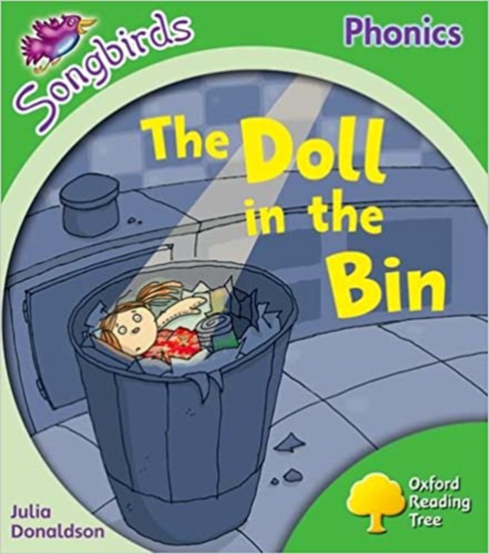 Book cover for "The Doll in the Bin" by Julia Donaldson