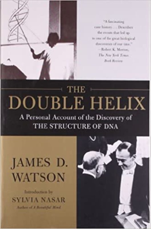 Book cover for "The Double Helix" by James D. Watson Ph.D.