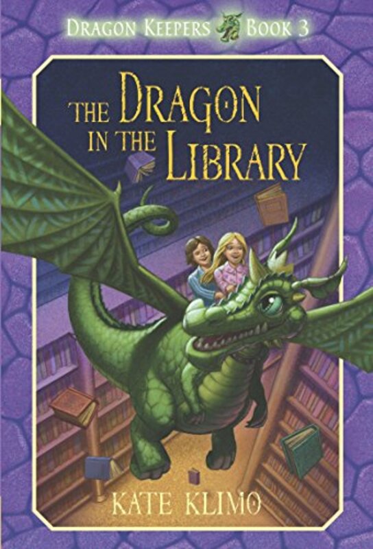 Book cover for "The Dragon in the Library" by Kate Klimo