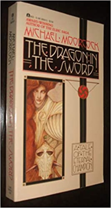Book cover for "The Dragon in the Sword" by Michael Moorcock