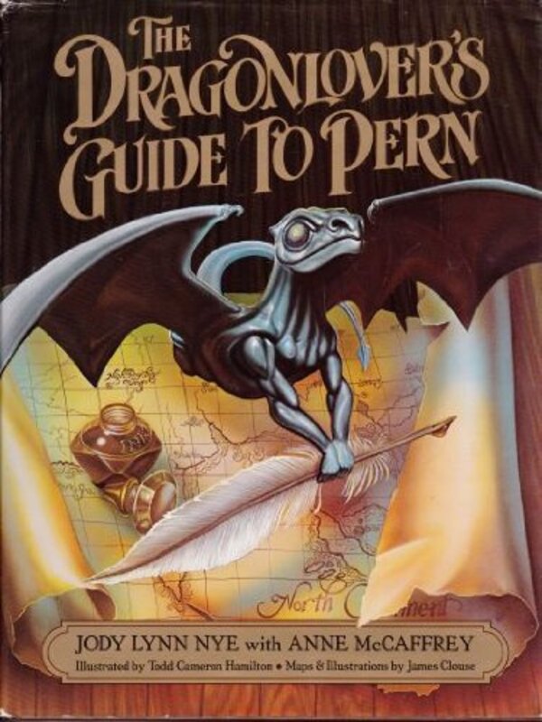Book cover for "The Dragonlover's Guide to Pern" by Jody Lynn Nye