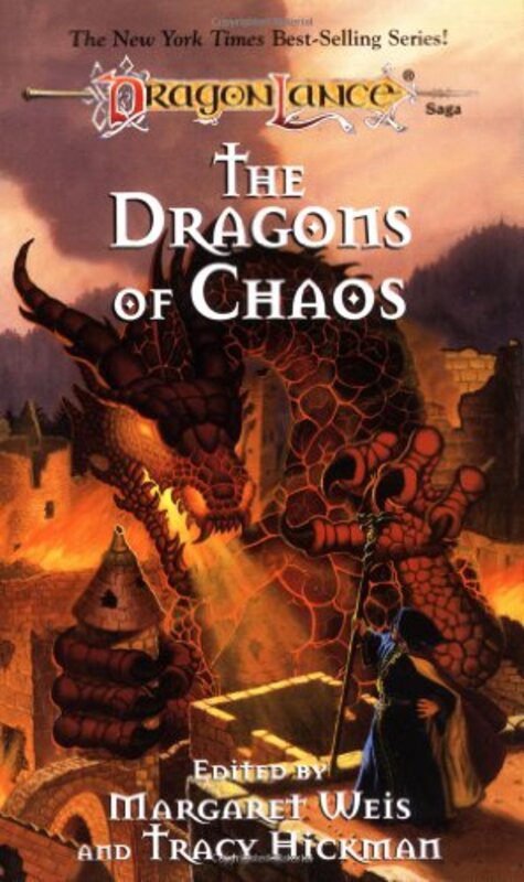 Book cover for "The Dragons of Chaos" by Margaret Weis