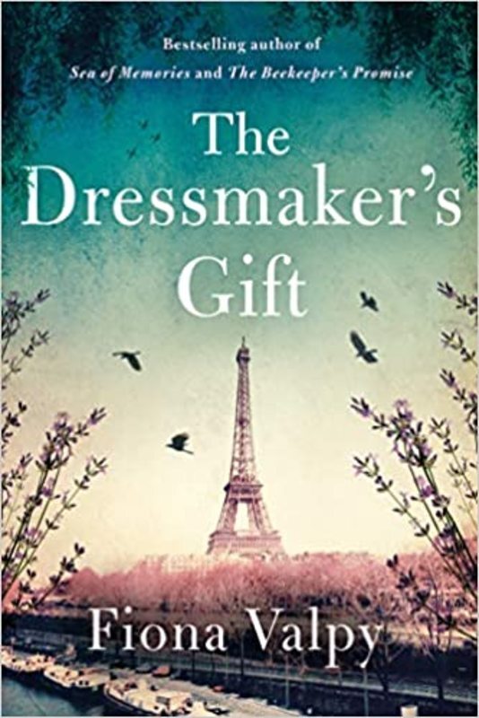 Book cover for "The Dressmaker's Gift" by Fiona Valpy