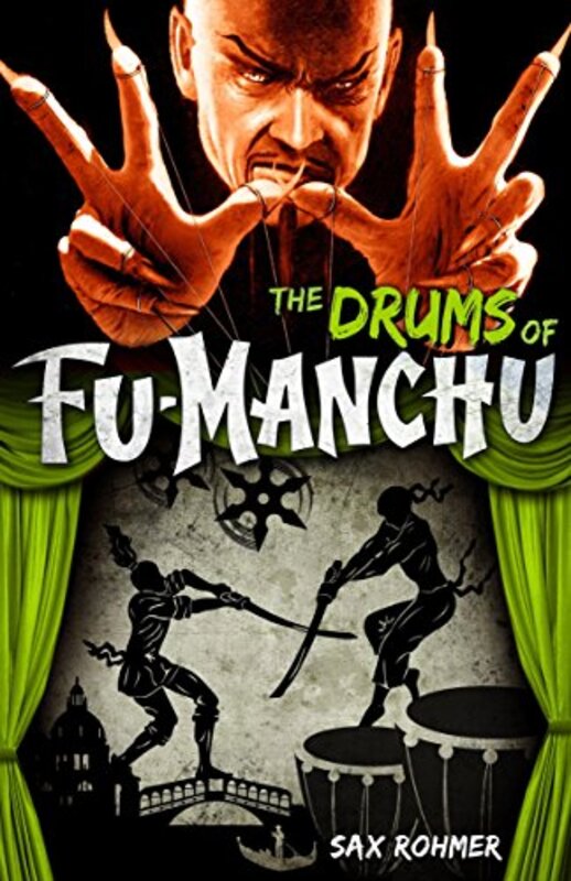 Book cover for "The Drums of Fu-Manchu" by Sax Rohmer
