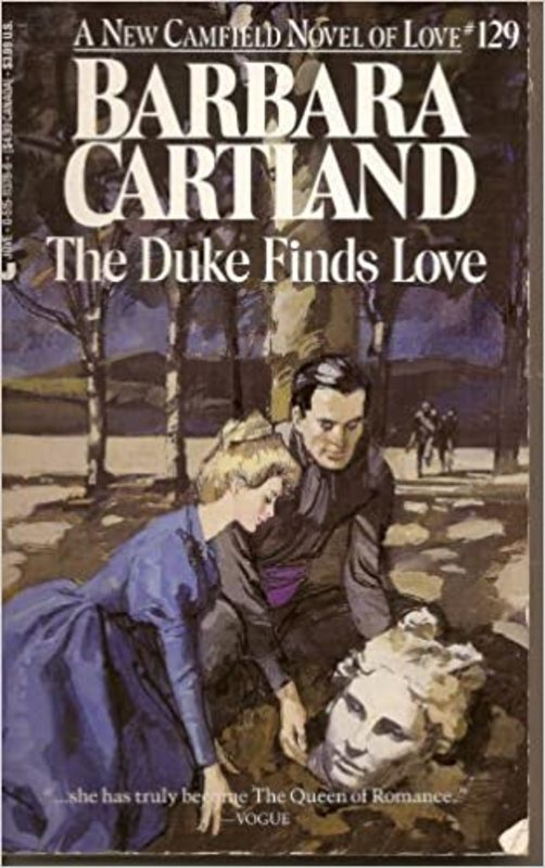Book cover for "The Duke Finds Love" by Barbara Cartland