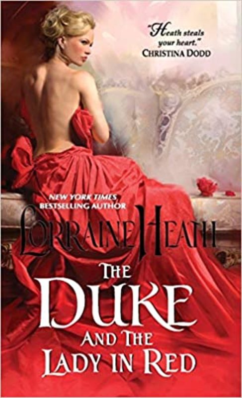 Book cover for "The Duke and the Lady in Red" by Lorraine Heath