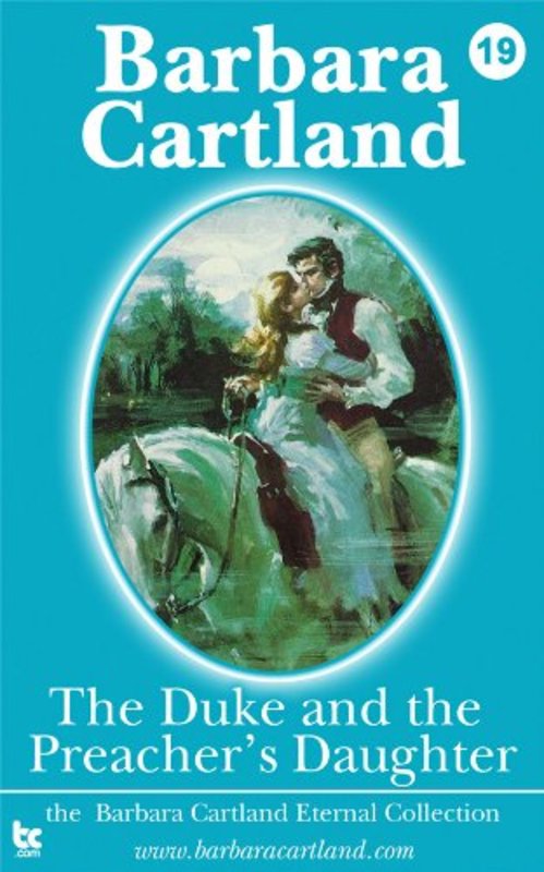 Book cover for "The Duke and the Preacher's Daughter" by Barbara Cartland
