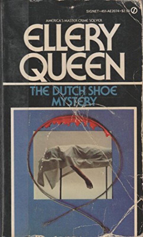 Book cover for "The Dutch Shoe Mystery" by Ellery Queen