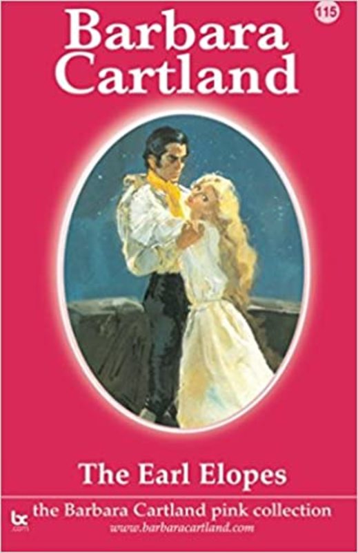 Book cover for "The Earl Elopes" by Barbara Cartland