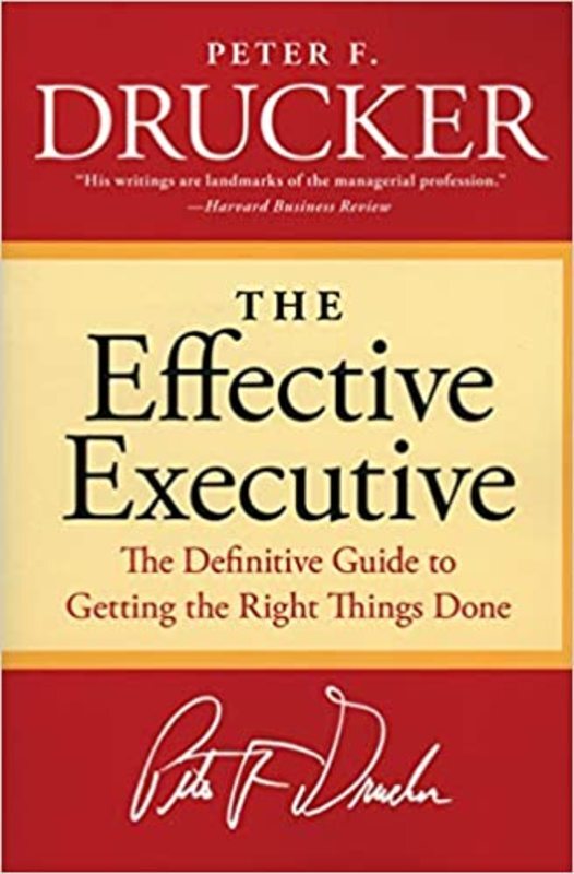 Book cover for "The Effective Executive" by Peter F. Drucker