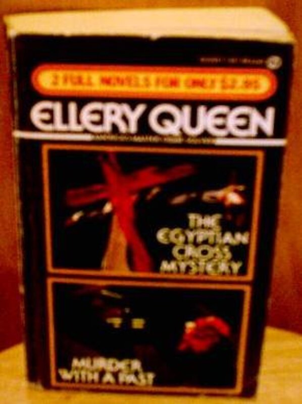 Book cover for "The Egyptian Cross Mystery" by Ellery Queen