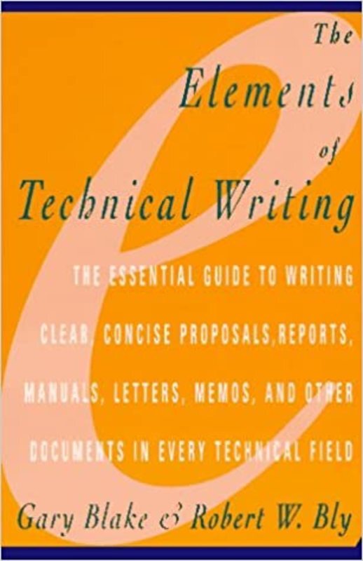 Book cover for "The Elements of Technical Writing" by Gary Blake