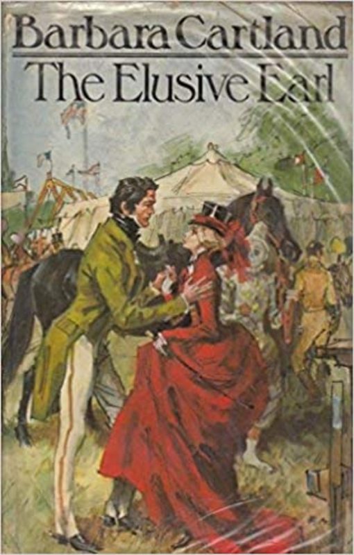 Book cover for "The Elusive Earl" by Barbara Cartland