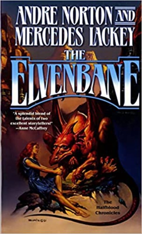 Book cover for "The Elvenbane" by Andre Norton