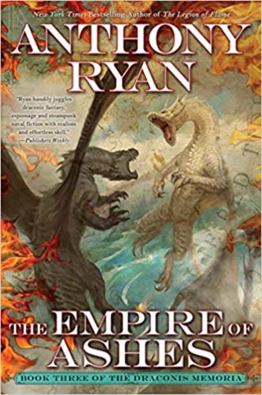 Book cover for "The Empire of Ashes" by Anthony Ryan