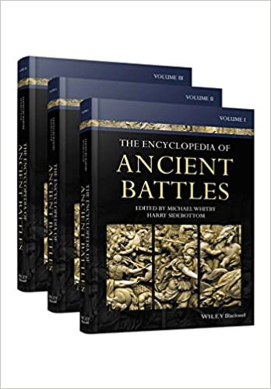 Book cover for "The Encyclopedia of Ancient Battles" by Harry Sidebottom