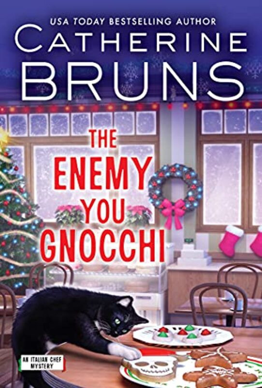 Book cover for "The Enemy You Gnocchi" by Catherine Bruns