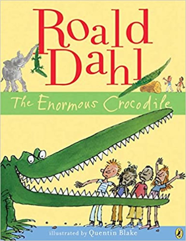 Book cover for "The Enormous Crocodile" by Roald Dahl