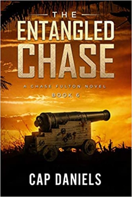 Book cover for "The Entangled Chase" by Cap Daniels