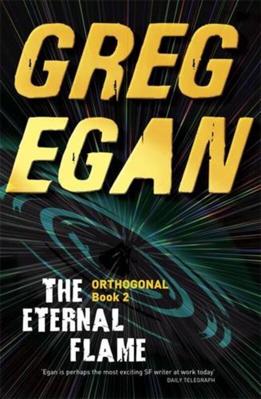Book cover for "The Eternal Flame" by Greg Egan