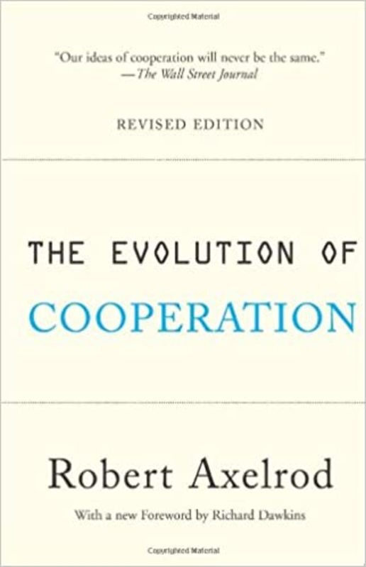 Book cover for "The Evolution of Cooperation" by Robert Axelrod