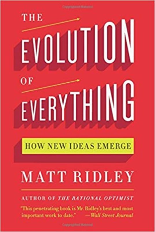 Book cover for "The Evolution of Everything" by Matt Ridley