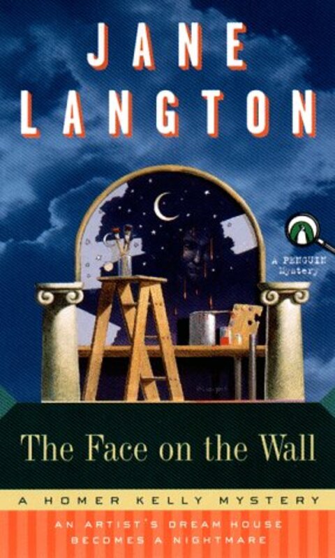 Book cover for "The Face on the Wall" by Jane Langton