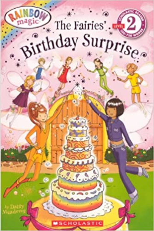 Book cover for "The Fairies' Birthday Surprise" by Daisy Meadows