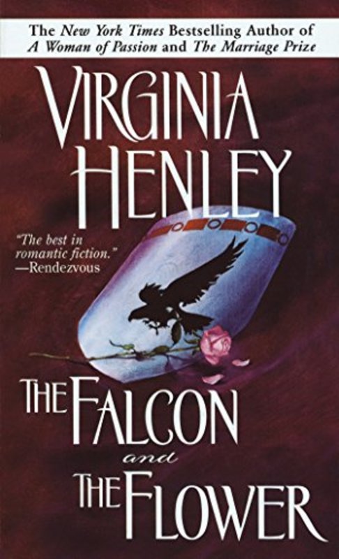 Book cover for "The Falcon and the Flower" by Virginia Henley