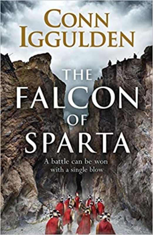 Book cover for "The Falcon of Sparta" by Conn Iggulden