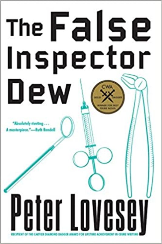 Book cover for "The False Inspector Dew" by Peter Lovesey