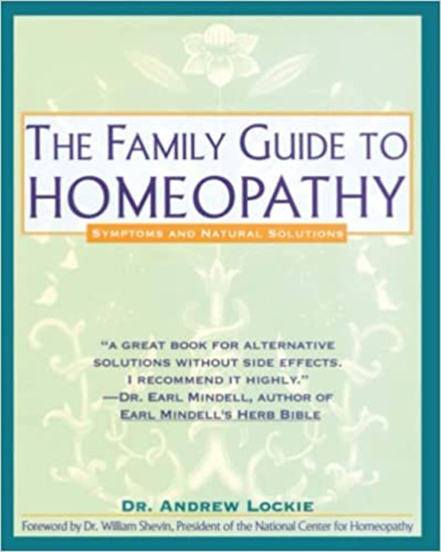 Book cover for "The Family Guide to Homeopathy" by Andrew Lockie