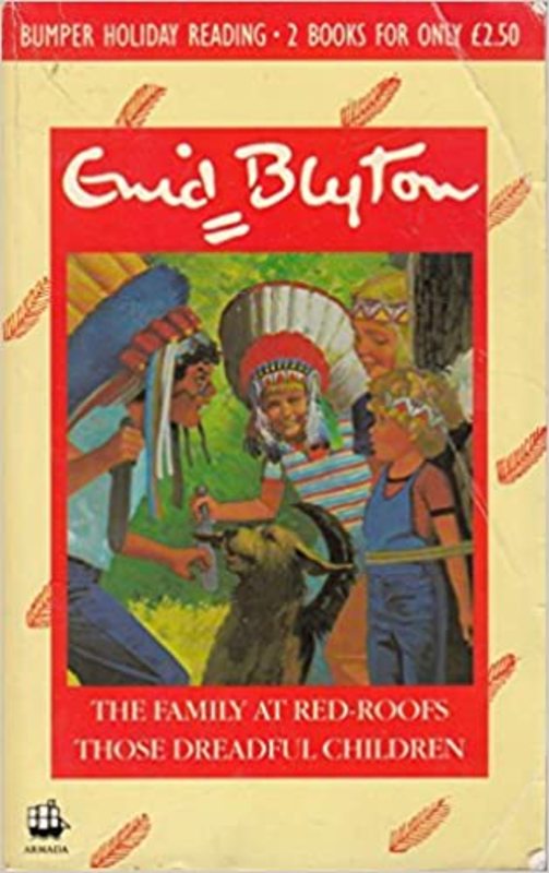 Book cover for "The Family at Red-Roofs & Those Dreadful Children" by Enid Blyton