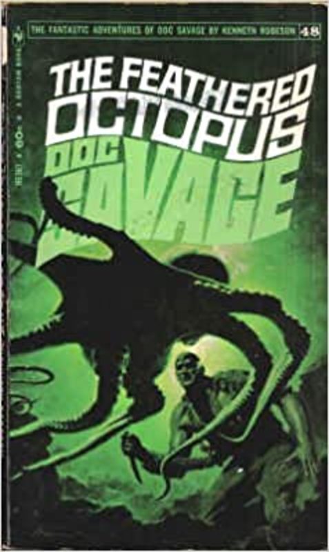 Book cover for "The Feathered Octopus" by Lester Dent