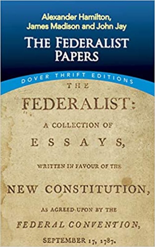 Book cover for "The Federalist Papers" by Alexander Hamilton