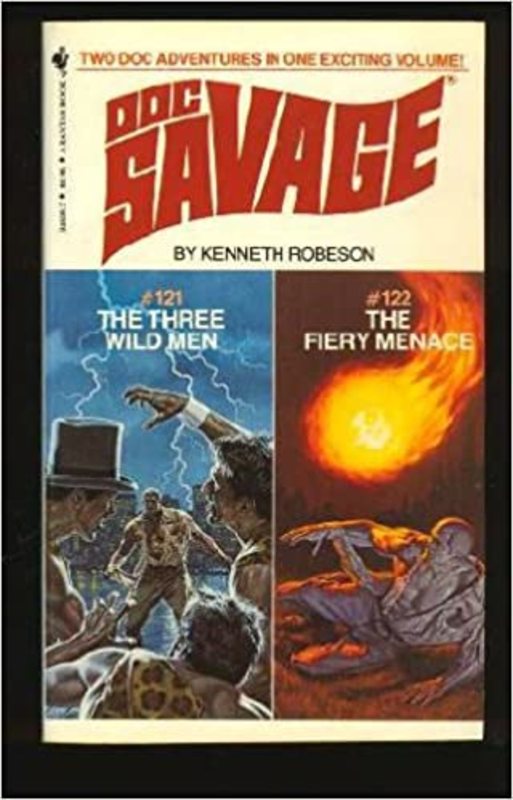 Book cover for "The Fiery Menace" by Lester Dent