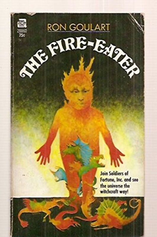 Book cover for "The Fire Eater" by Ron Goulart