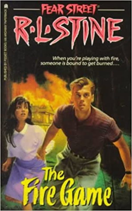 Book cover for "The Fire Game" by R.L. Stine