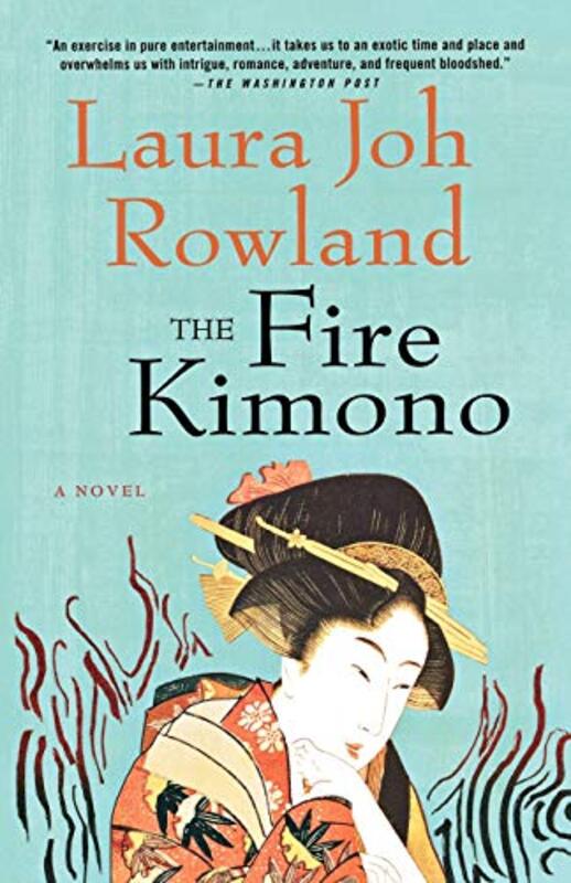 Book cover for "The Fire Kimono" by Laura Joh Rowland
