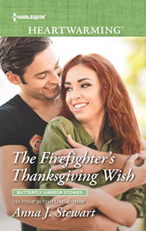 Book cover for "The Firefighter's Thanksgiving Wish" by Anna J Stewart