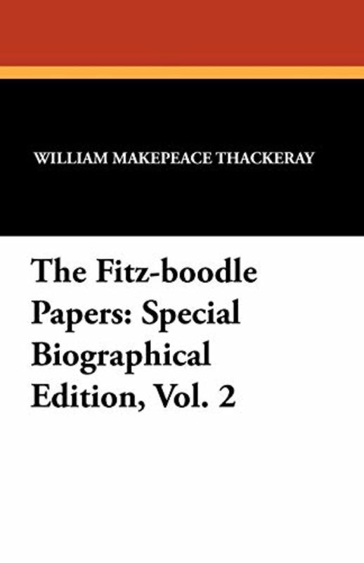 Book cover for "The Fitz-Boodle Papers" by William Makepeace Thackeray
