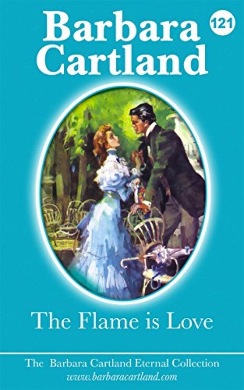 Book cover for "The Flame Is Love" by Barbara Cartland