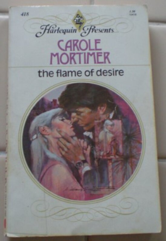 Book cover for "The Flame of Desire" by Carole Mortimer