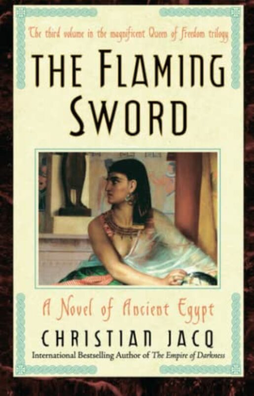 Book cover for "The Flaming Sword" by Christian Jacq