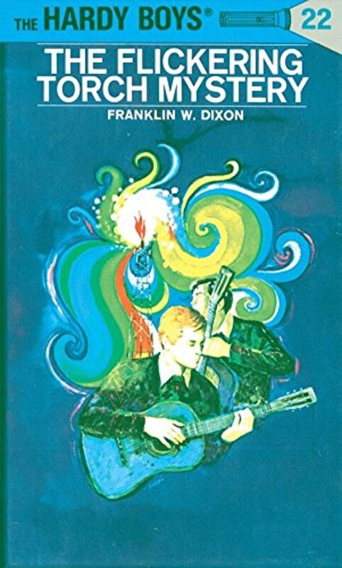 Book cover for "The Flickering Torch Mystery" by Franklin W Dixon