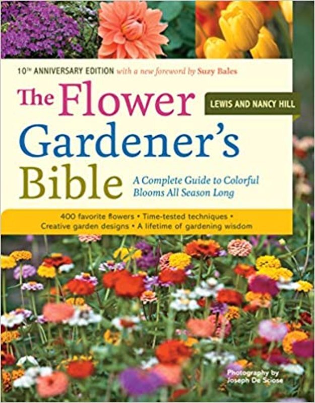 Book cover for "The Flower Gardener's Bible" by Lewis Hill