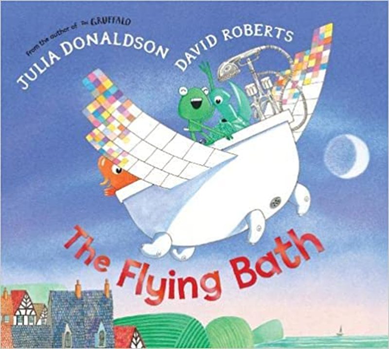 Book cover for "The Flying Bath" by Julia Donaldson