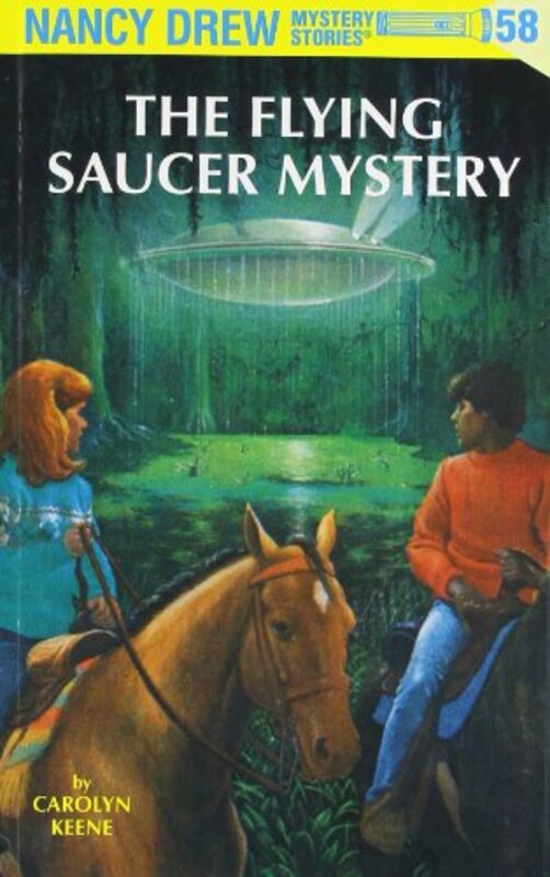 Book cover for "The Flying Saucer Mystery" by Mildred A Wirt