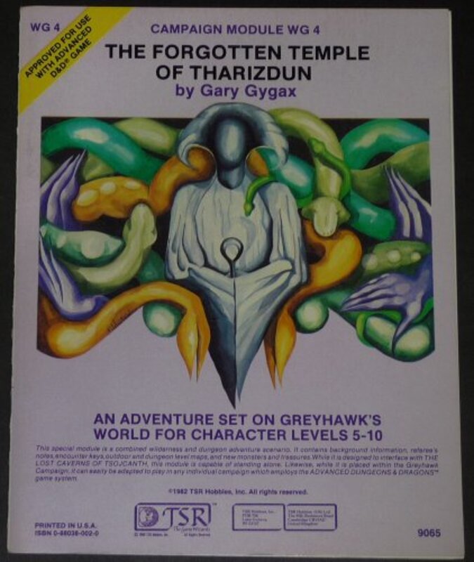 Book cover for "The Forgotten Temple Of Tharizdun" by Gary Gygax
