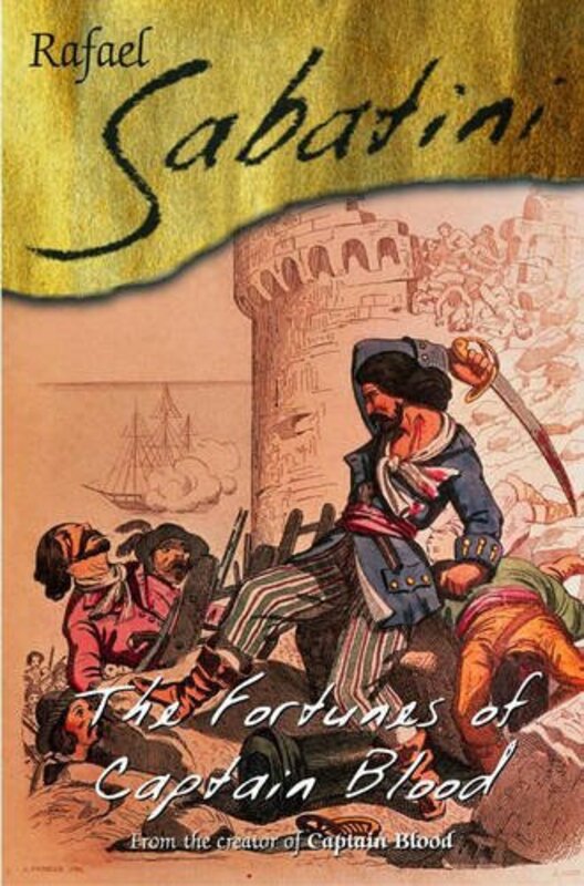 Book cover for "The Fortunes of Captain Blood" by Rafael Sabatini